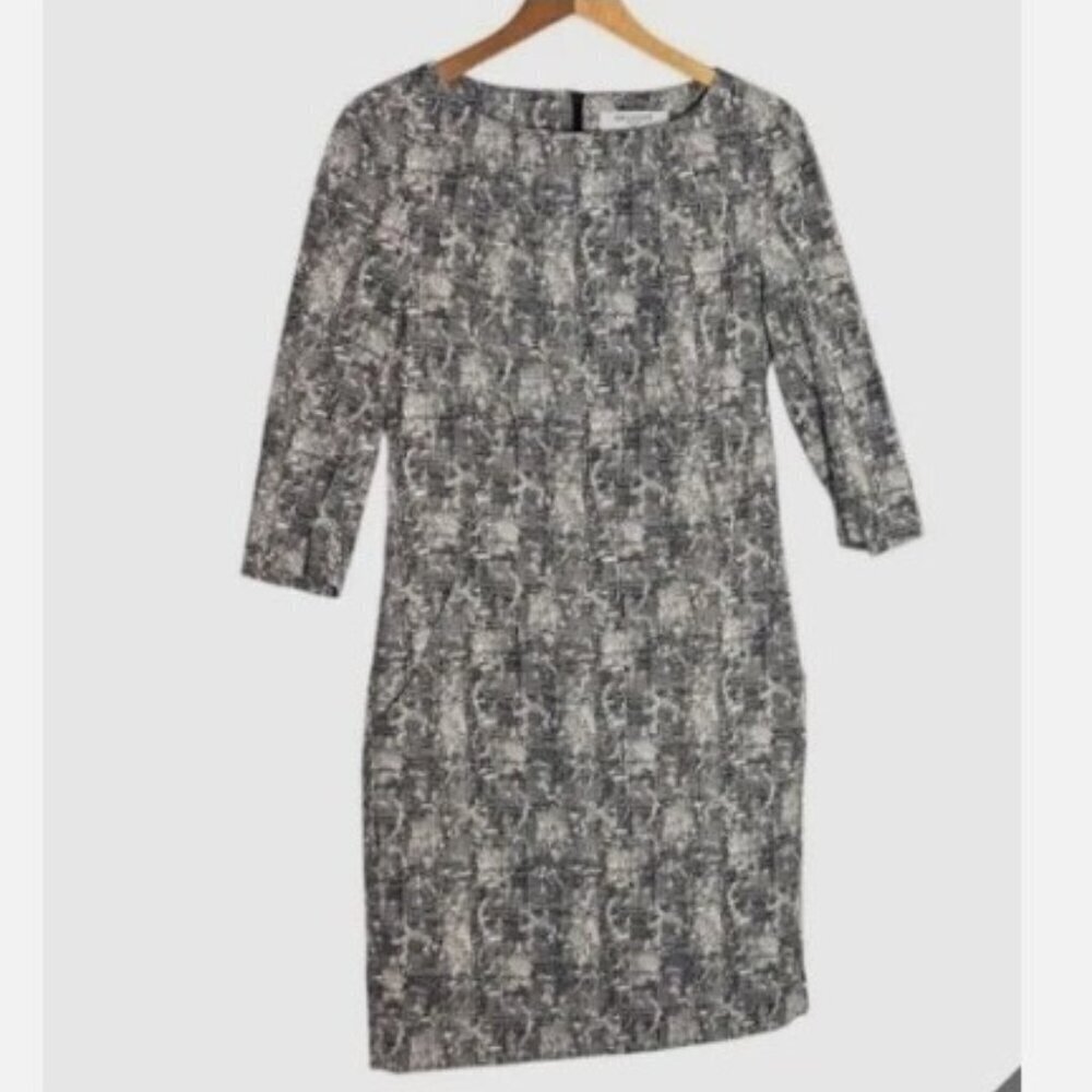 NEW MM. LAFLEUR The Etsuko Crackle Dress Women's Size 14 Workwear Pockets - Picture 2 of 9